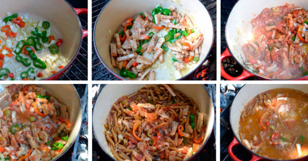 Macarrones a la barbacoa