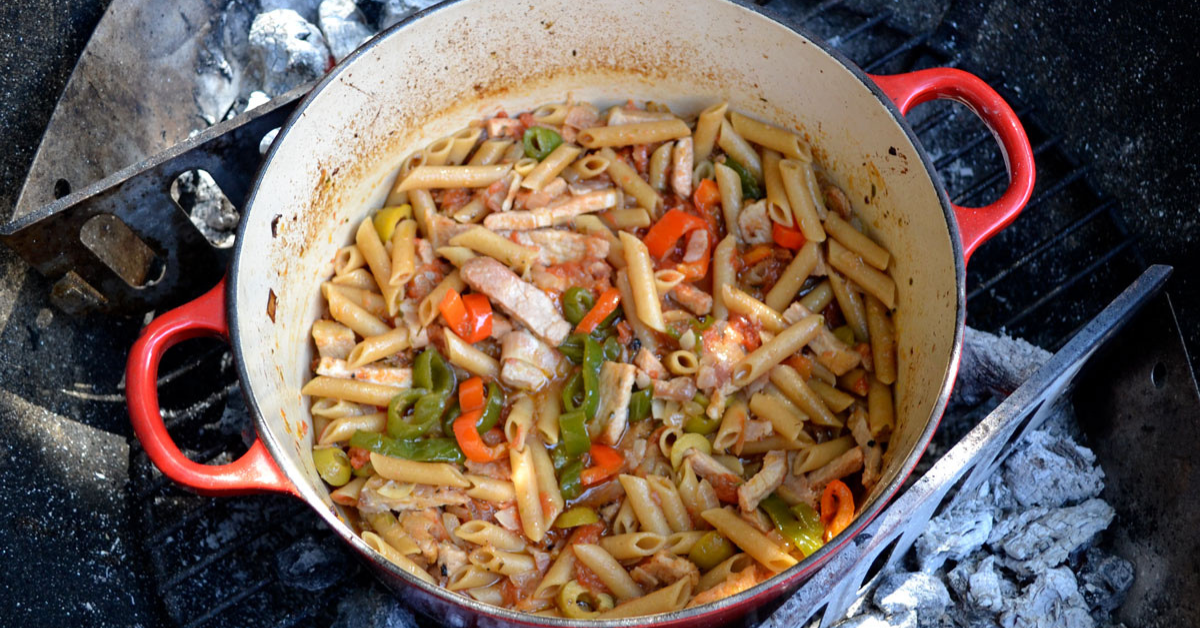 Macarrones a la barbacoa