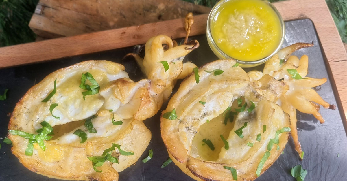 Sepia a la brasa salsa limón Sepia a la brasa salsa limón