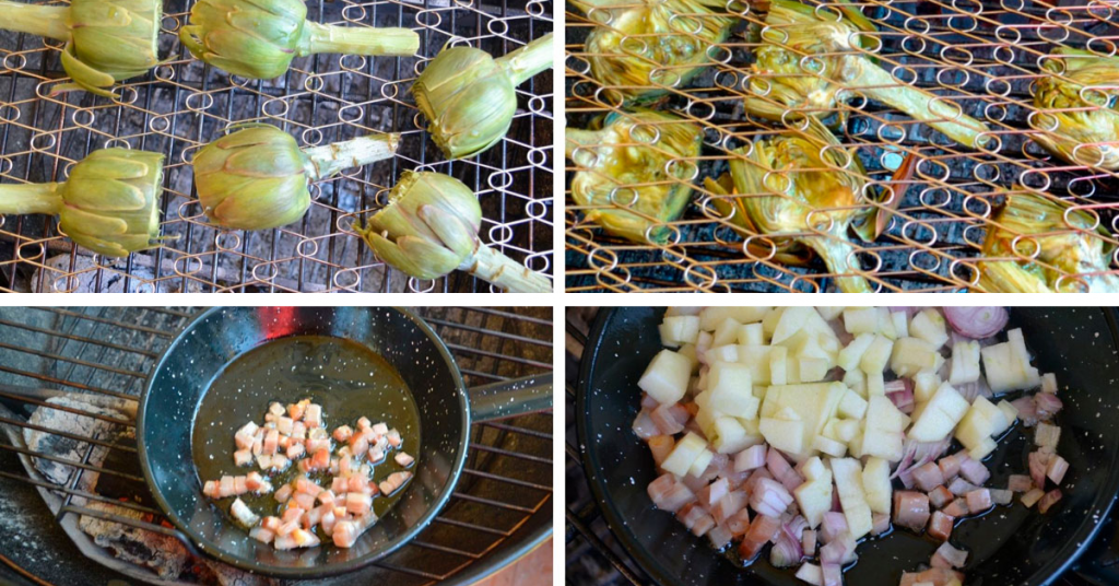 alcachofas a la parrilla