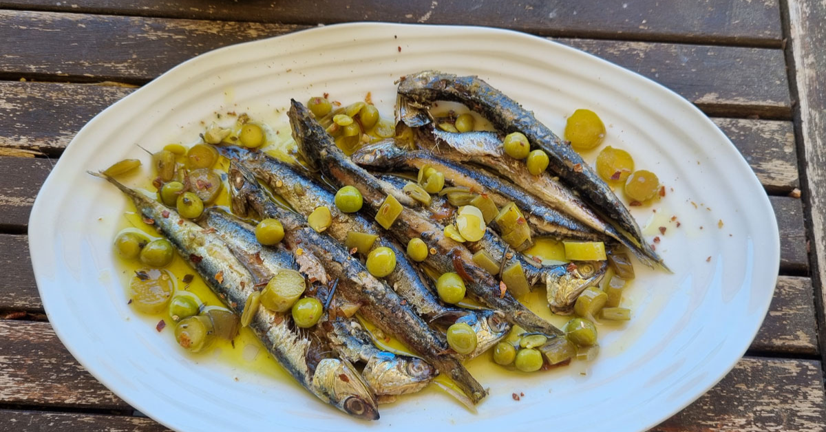 boquerones a la parrilla