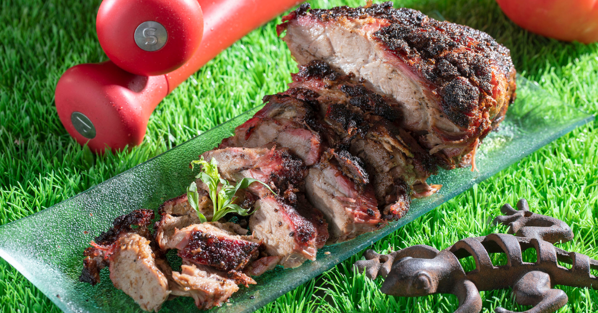 cabecero de lomo en kamado cabecero de lomo en kamado