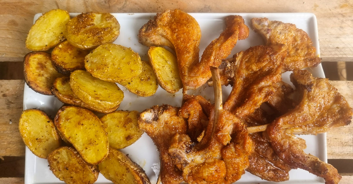 chuletillas de cordero a la parrilla