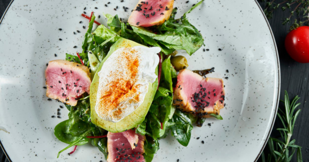 ensalada de atún a la brasa