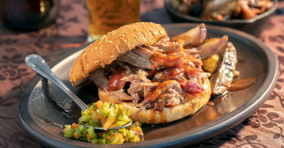 hamburguesa de costillas desmigadas