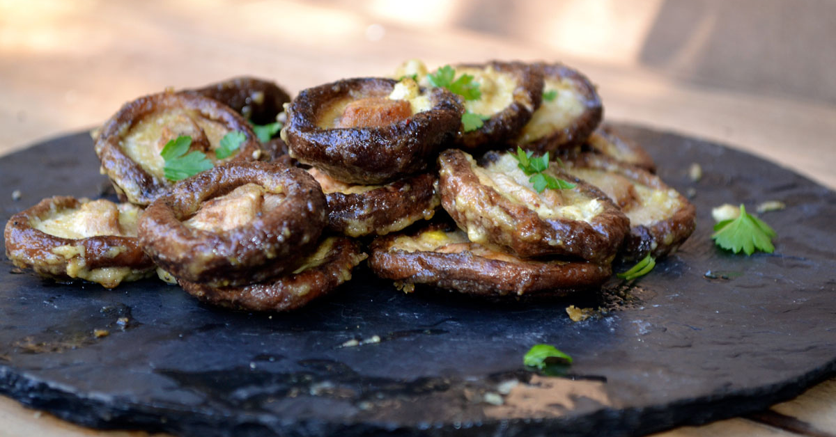 setas shiitake a la parrilla
