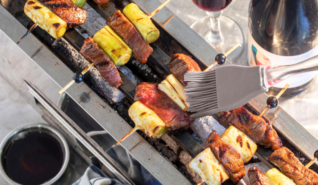 Cómo hacer Yakitori de ternera a la parrilla (estilo robata) con teriyaki